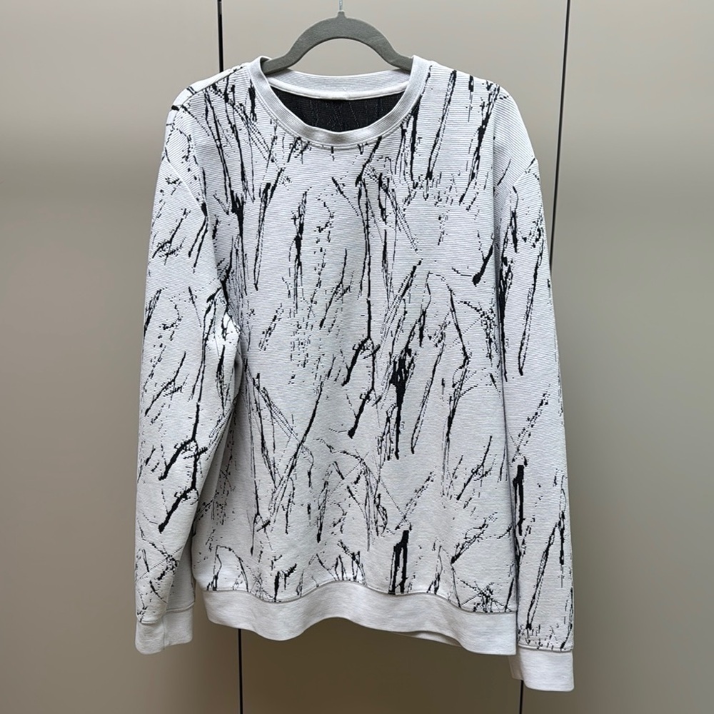 H&M Black and White Crew Neck Sweater